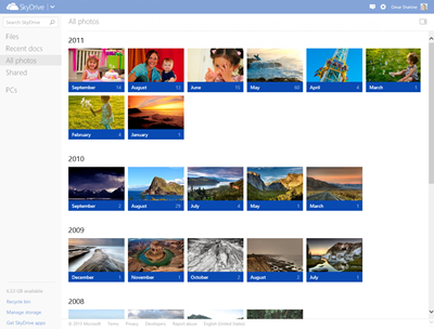 SkyDrive 推出新照片时间轴、Office 文档缩略图，上传性能翻倍