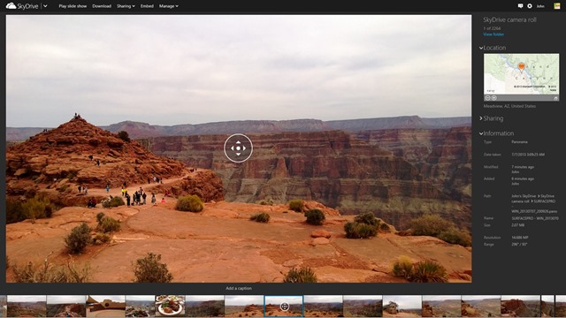 SkyDrive 已支持 Photosynth 全景照片浏览