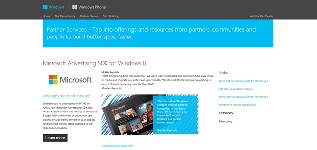 Windows Store 一站式开发者资源门户