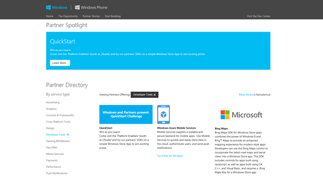 Windows Store 一站式开发者资源门户