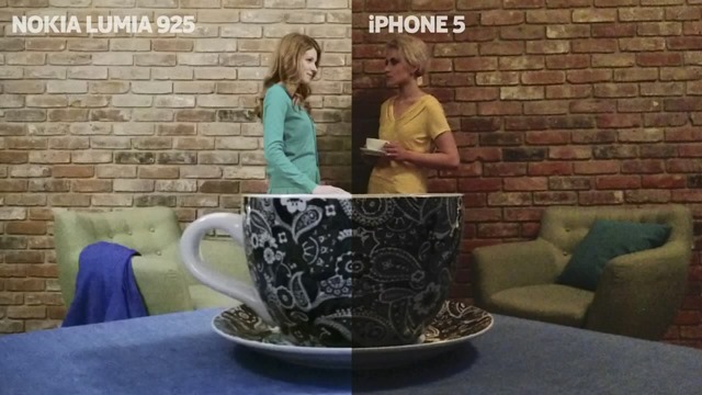 诺基亚新 Lumia 925 广告，讽刺 iPhone 5 相机