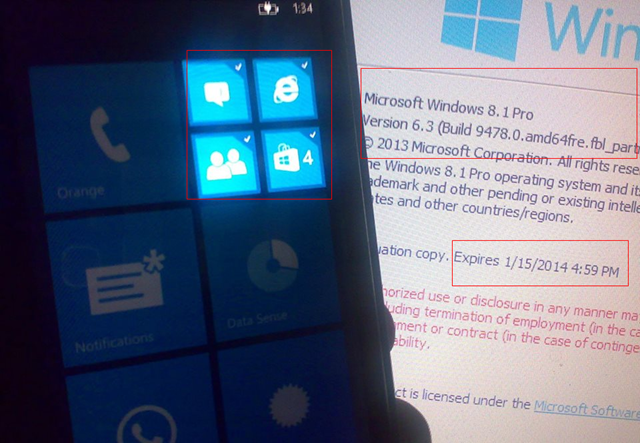 疑似早期 Windows Phone 8.1 通知中心照片泄漏
