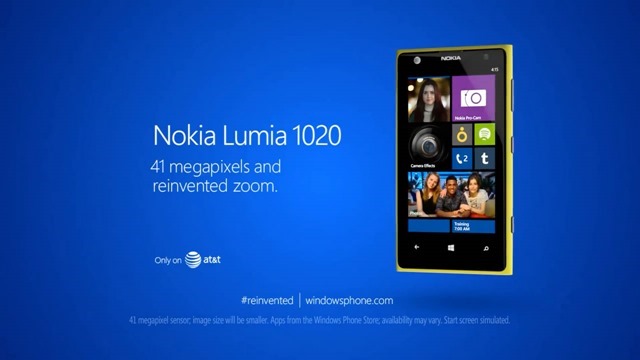 AT&T 最新 Lumia 1020 广告展示弱光拍摄和无损变焦