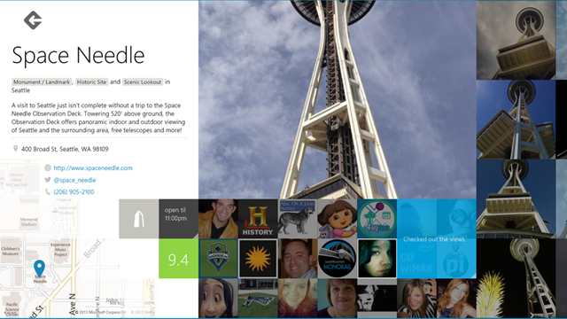 Foursquare for Windows 8 应用发布