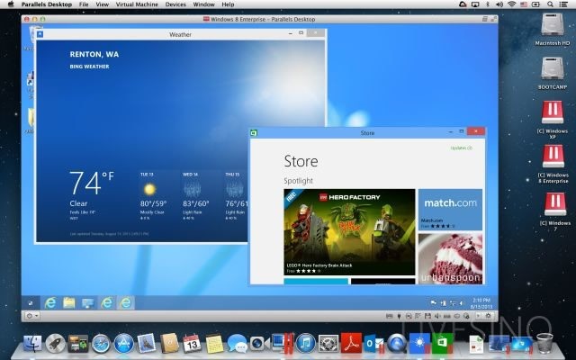 Parallels Desktop 9 for Mac：开始菜单和应用窗口化