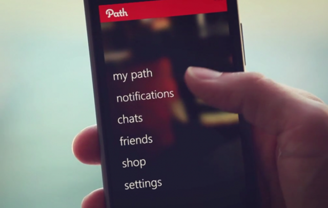 Path for Windows Phone 8 原型应用演示