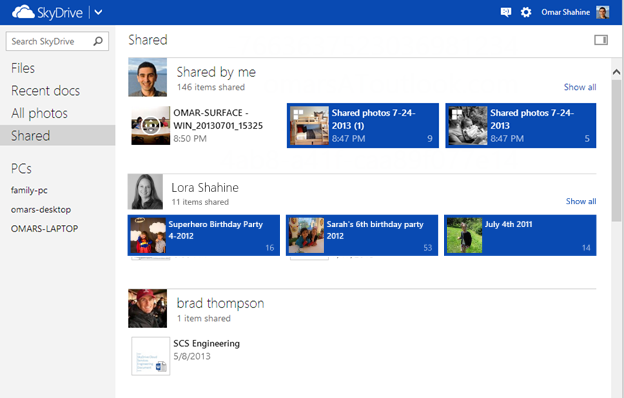 SkyDrive 大量更新：照片、分享、文本编辑器