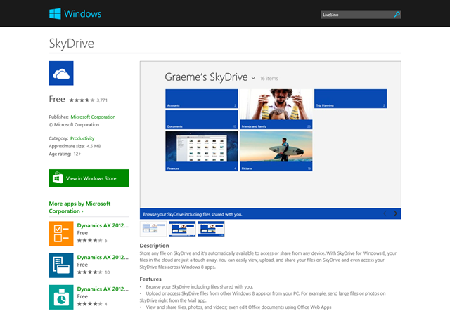 Web 版 Windows Store 更新，支持应用搜索