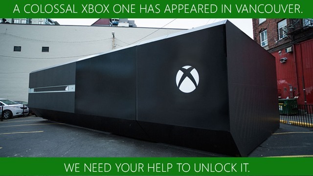 微软加拿大建起神秘 Xbox One 巨型模型