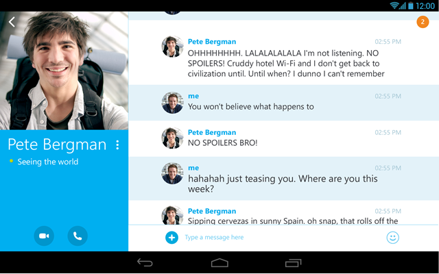 Skype for Android 4.4 更新，视频质量最大 4 倍提升