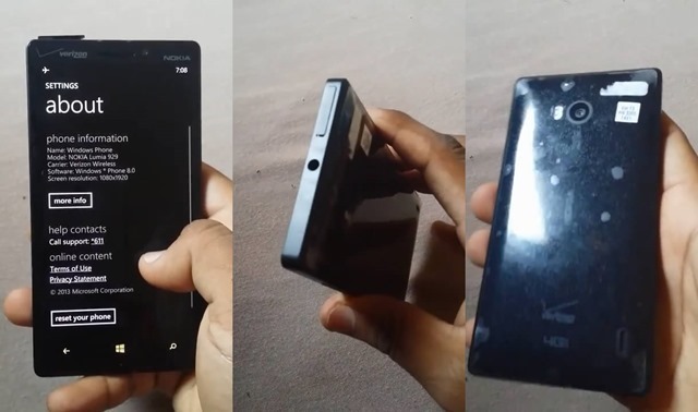 Verizon 定制诺基亚 Lumia 929 上手视频泄漏