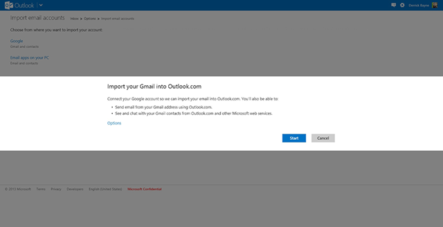 微软推出快速迁移 Gmail 邮箱至 Outlook.com 服务