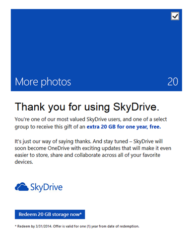 微软 SkyDrive 更名为 OneDrive
