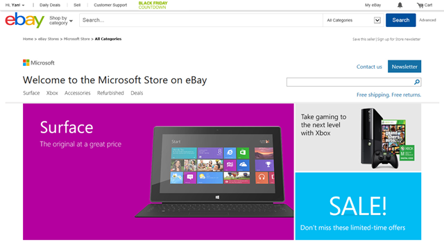 微软美国推出微软 eBay 零售店