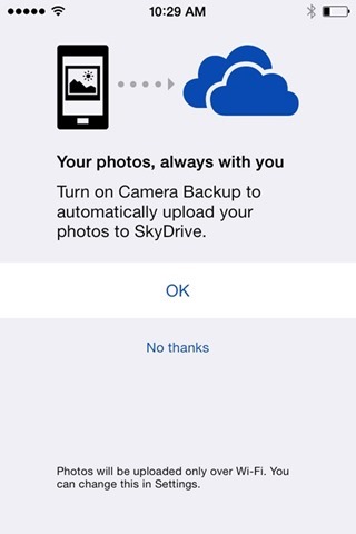 SkyDrive for iOS 更新：iOS 7 界面，相册自动备份