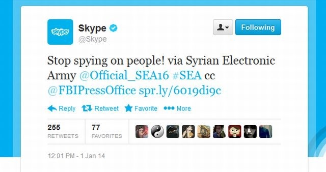 Skype 社交和博客账号均被入侵，黑客抗议监视