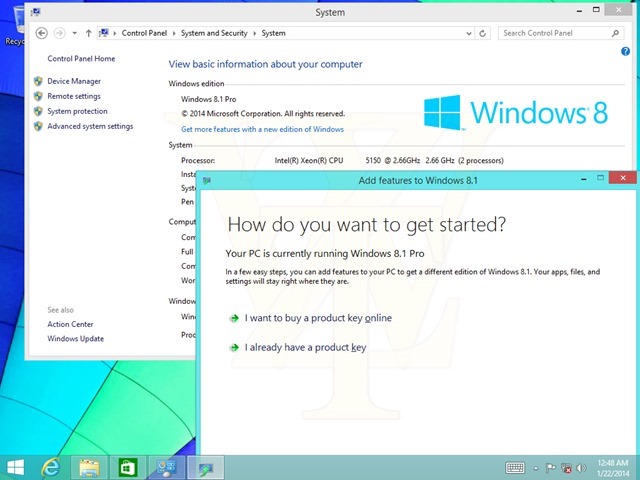 Windows 8.1 Update 1 截图泄露：桌面任务栏可显示 Windows Store 应用