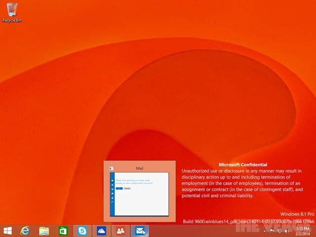 Windows 8.1 Update 1 内部测试版本泄露