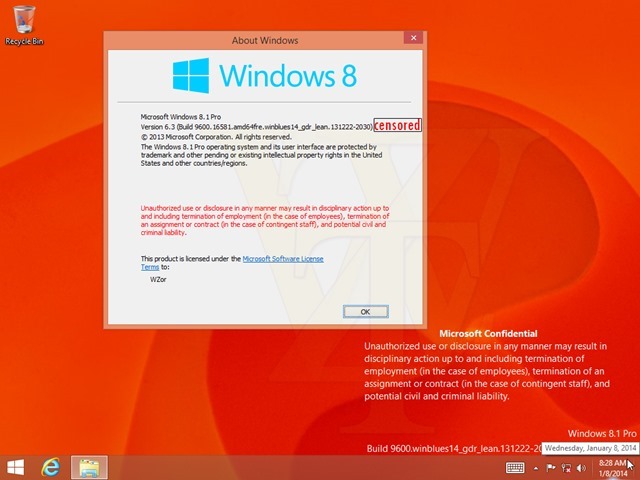 Windows 8.1 Update 1 春季更新截图泄露
