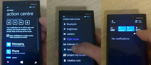 Windows Phone 8.1 通知中心和快捷设置演示视频