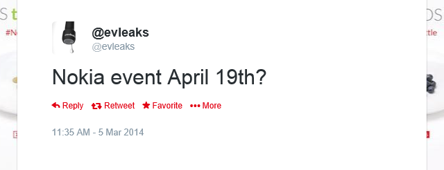 诺基亚发布会 4 月 19 日，WP8.1 新机发布会？