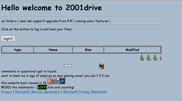 微软愚人节产品：2001Drive 云存储
