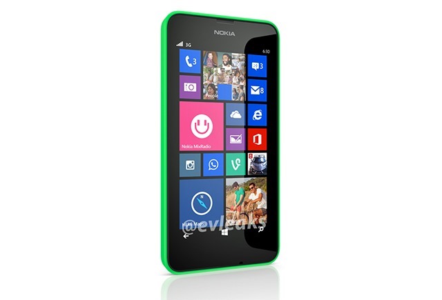 诺基亚 Lumia 630 渲染图曝光，带屏幕虚拟键