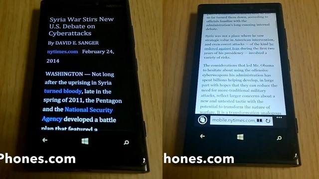 Windows Phone 8.1 IE11 浏览器演示视频曝光