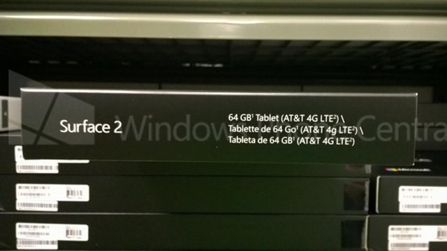 AT&T 4G LTE 版 Surface 2 包装曝光，价格 679 美元