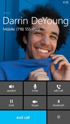 Skype for Windows Phone 8.1 整合 Cortana