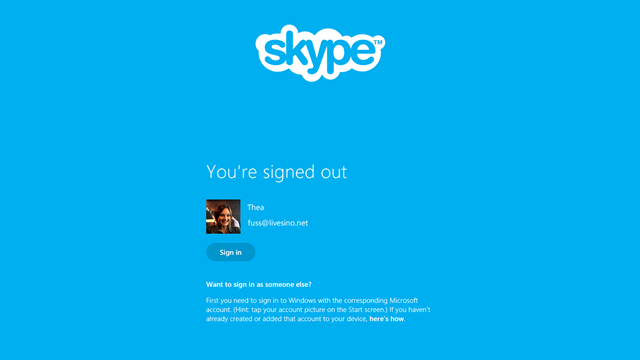 Windows 8.1 版 Skype 终于支持账号彻底注销