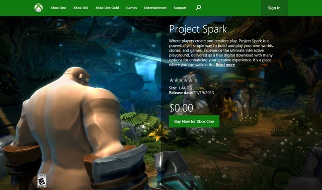 Xbox One 版 Project Spark Beta 发布