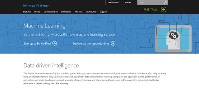 Azure 机器学习云服务 7 月将公开预览
