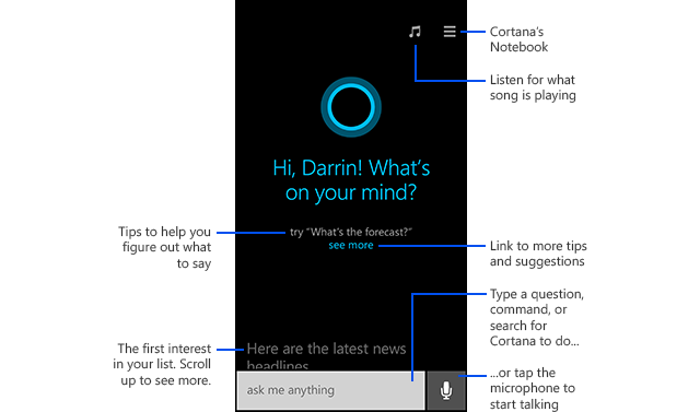 Windows Phone 8.1 和 Cortana 帮助站点上线