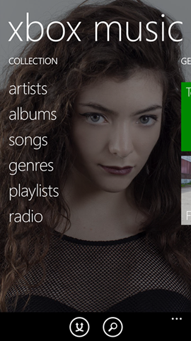 如预告，Xbox Music 应用更新支持 Cortana
