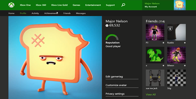 Xbox.com 将更新加入 Xbox One 成就等资料