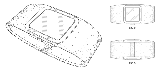 微软一项智能手表“电子腕带”设计专利公开