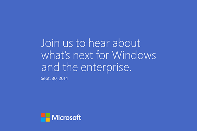 微软送出 9 月 30 日 Windows 9 发布会邀请