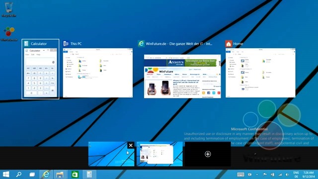 Windows 9 虚拟桌面演示视频曝光