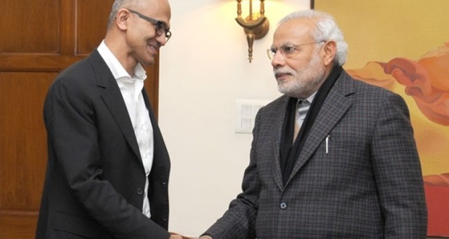 微软 CEO Satya Nadella 会面印度总理谈合作可能