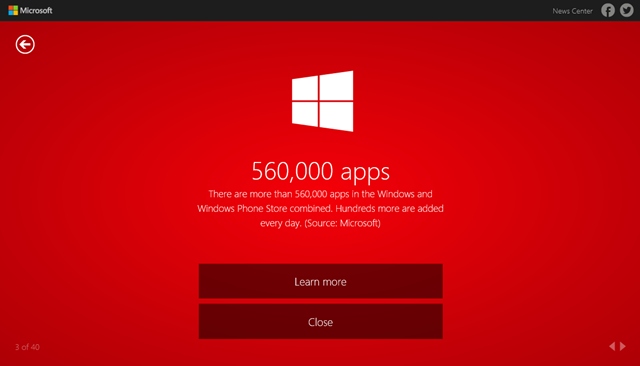 微软 Windows 和 WP 应用商店突破 56 万应用数