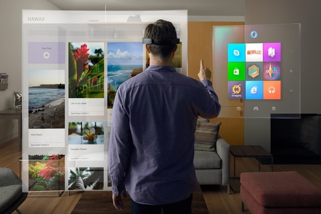 微软宣布虚拟现实、全息眼镜设备：Microsoft HoloLens