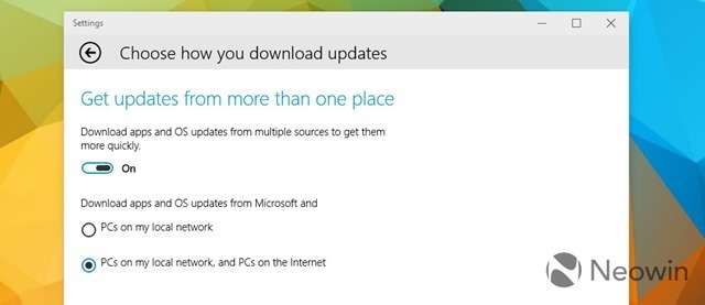 Windows 10 更新将更快：P2P 下载应用和系统更新