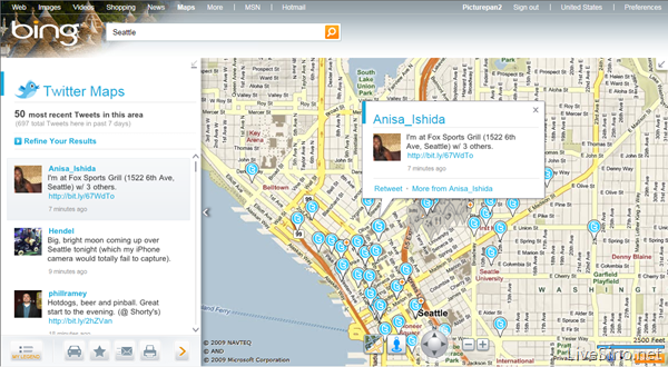必应 Bing 地图: Silverlight, 增强版鸟瞰视图, 街景服务, Photosynth….