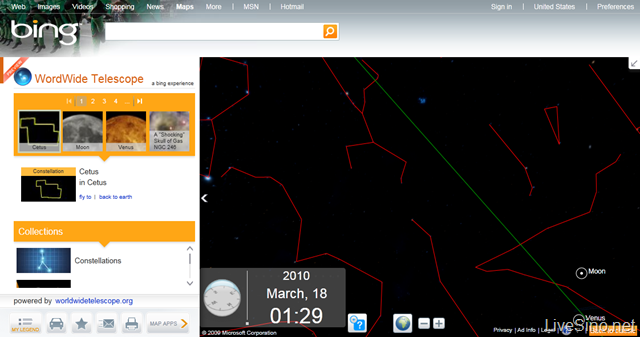 必应 Bing Maps 新应用之 WordWide Telescope 体验