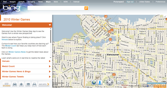 Bing Maps 增加冬奥会地图应用，及更多