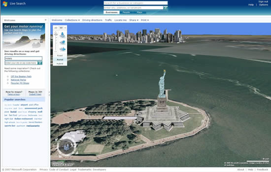 3D Virtual Earth -‘虚拟地球’新增纽约城的虚拟 3D