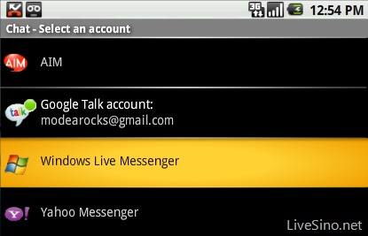 Google Android 支持 Windows Live Messenger（附图）