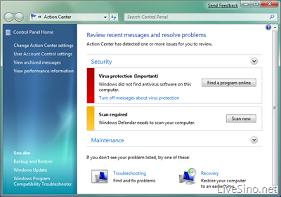 Windows 7 新特性: Action Center
