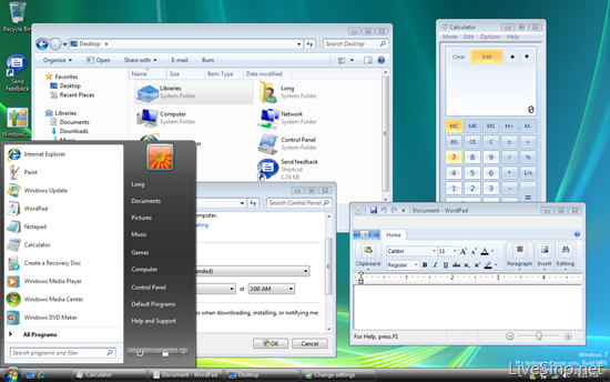 Windows 7 主题: Aero Glass, Basic 和 Classic